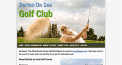 Desktop Screenshot of barton-on-sea-golf.co.uk